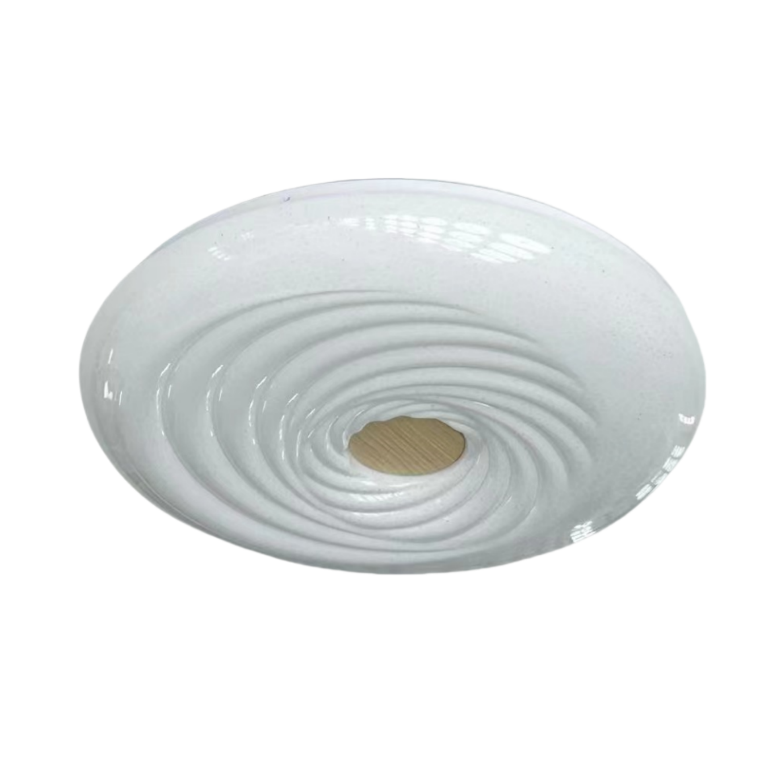 Wood Grain Circular Ceiling Light with Spiral Design YW-C...