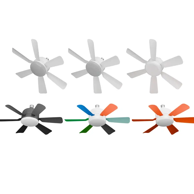 Save Cost E27 Socket LED Bulb Ceiling Fan with Light YW-ZYJ-6WBL-460 (6).jpg