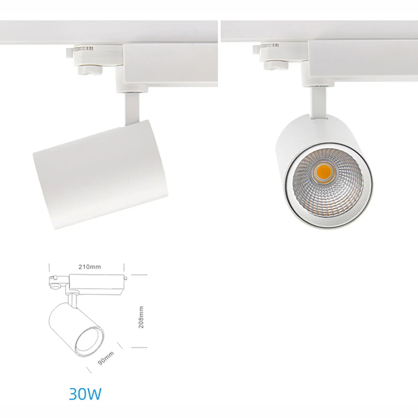 Anti-Glare LED Commercial Lighting Adjustable Indoor Use YW-GD02F30A