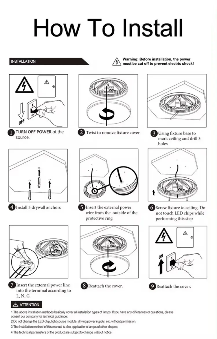 Ceiling lamp details