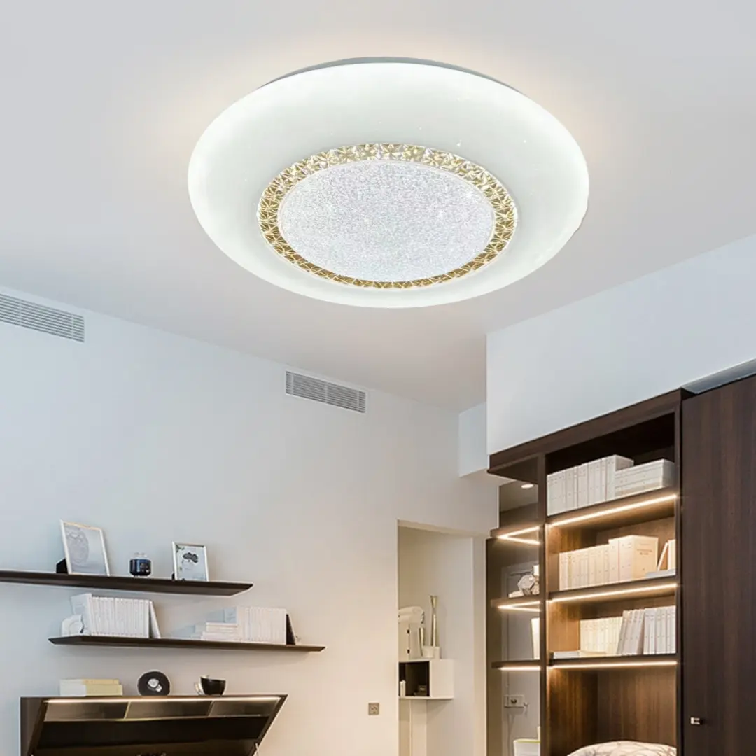 Minimalist Round White Crystal Ceiling Light YW-CLC067