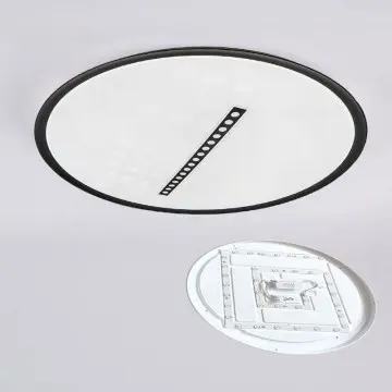 Black Frame Round Lampshade LED Ceiling Lights YW-CLB051 Bedroom Use